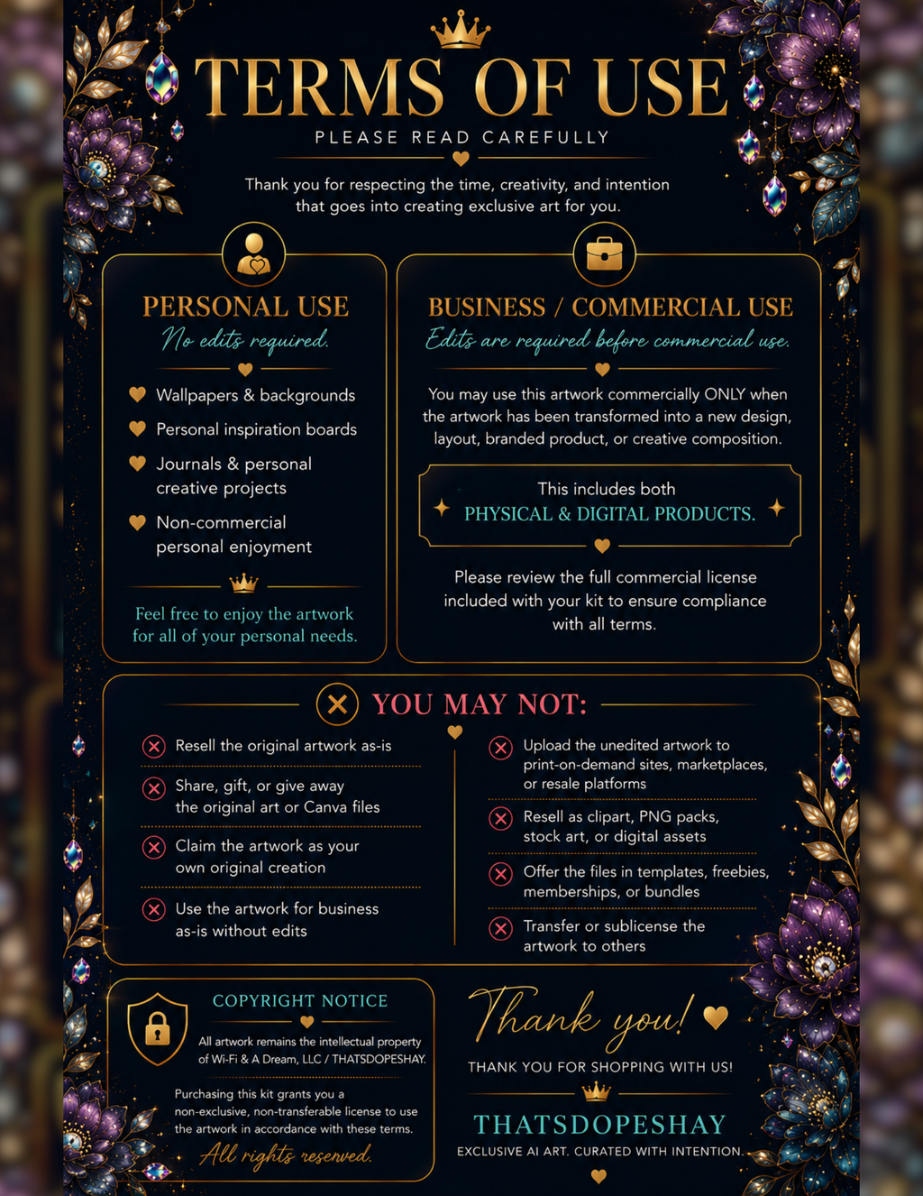 Blossom & Reign | Quick Start Creator's Kit | AI Art Bundle